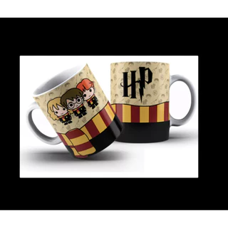 Caneca Harry Potter Cartoon – Branca, Personalizada, Ideal para Presente