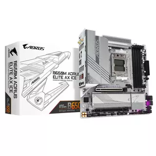 Placa Mãe Gigabyte B650M AORUS ELITE AX ICE, Chipset B650, AMD AM5, MATX, DDR5 em Oferta na Shopee