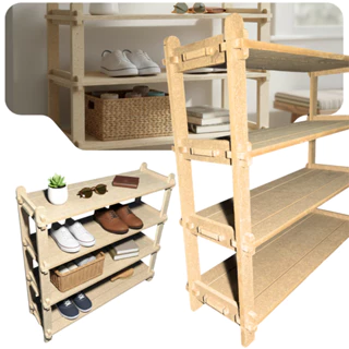 Prateleira em Madeira 4 Andares Desmontável - Organização Simples VEN2 em Oferta na Shopee