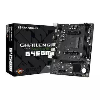 Placa Mae Maxsun Challenger B450M, DDR4, Socket AMD AM4, M-ATX, Chipset AMD B450,MS-CHALLENGER-B450M em Oferta na Shopee