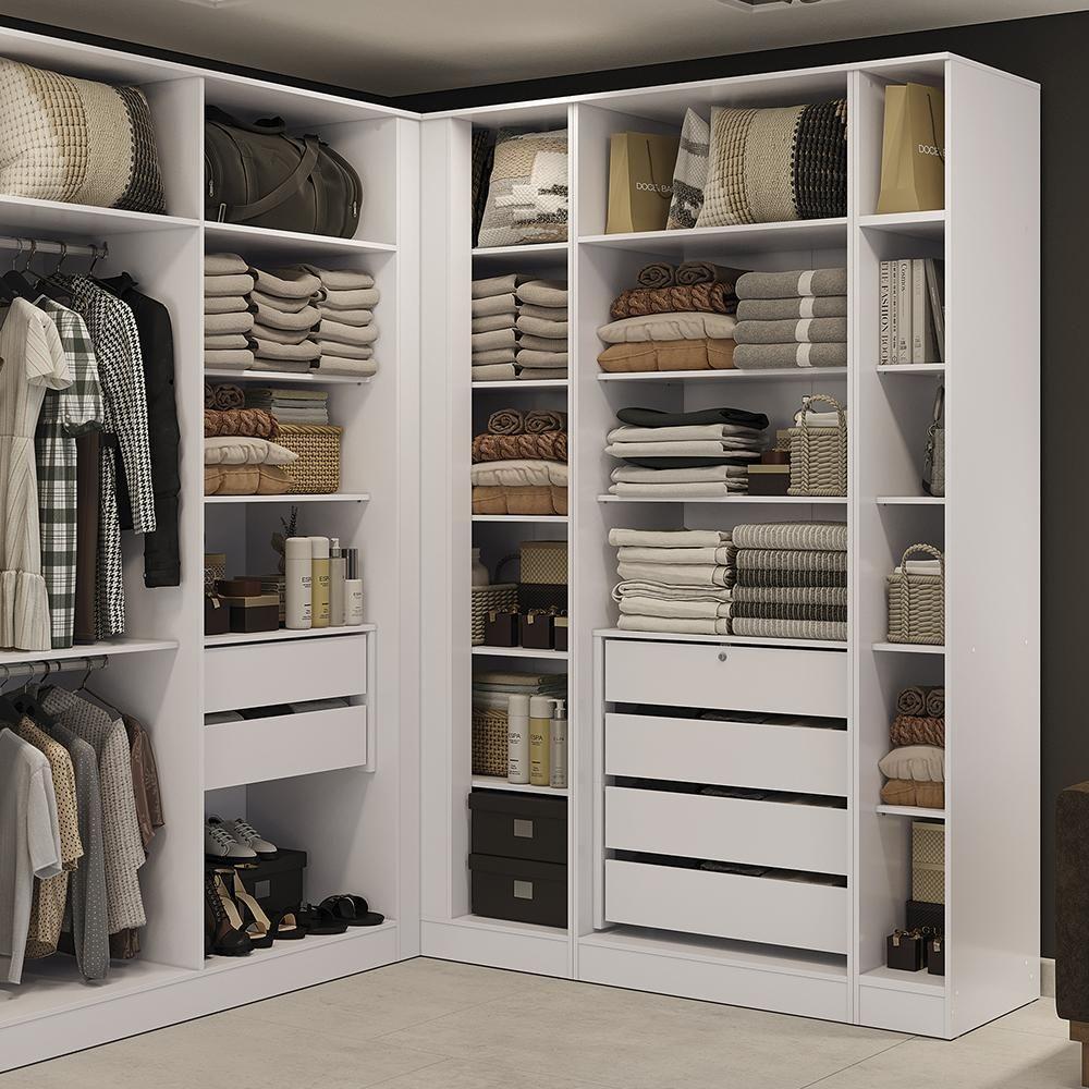 Guarda-roupa Sem Portas Closet Kappesberg Adapt Branco 80cm | Shopee Brasil