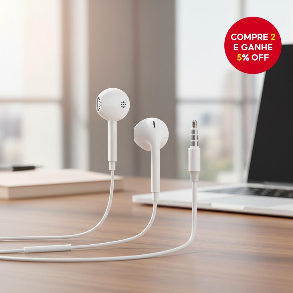 F20 Fones de Ouvido Intra-auriculares com Cancelamento de Ruído de 3 ...