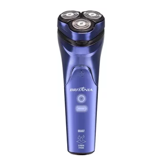 Barbeador Britânia BBA07 - A Prova D'água Cromado Azul, Bivolt em Oferta na Shopee