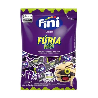 Chiclete Fini Fúria Ácida Diversos Sabores 140g - Embalagem com 12 Unidades em Oferta na Shopee