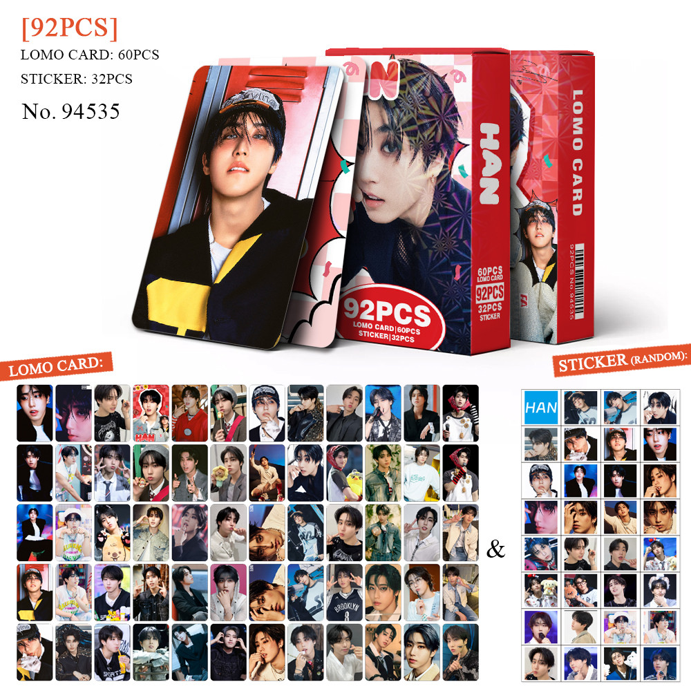 92 Unidades/Caixa STRAYKIDS SOLO HAN Photocards KPOP LOMO Cartão