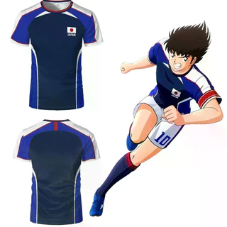 Anime Capitão Tsubasa Bandeira Japonesa Respirável Camiseta Esportiva De Secagem Rápida Para Homens E Mulheres Tops