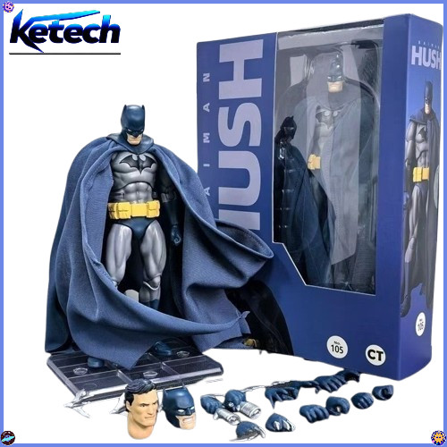 MAFEX マフェックス No.105 BATMAN HUSH MEDICOM TOY DC Comics: Boneco do Batman Hush (versão preta) Mafex