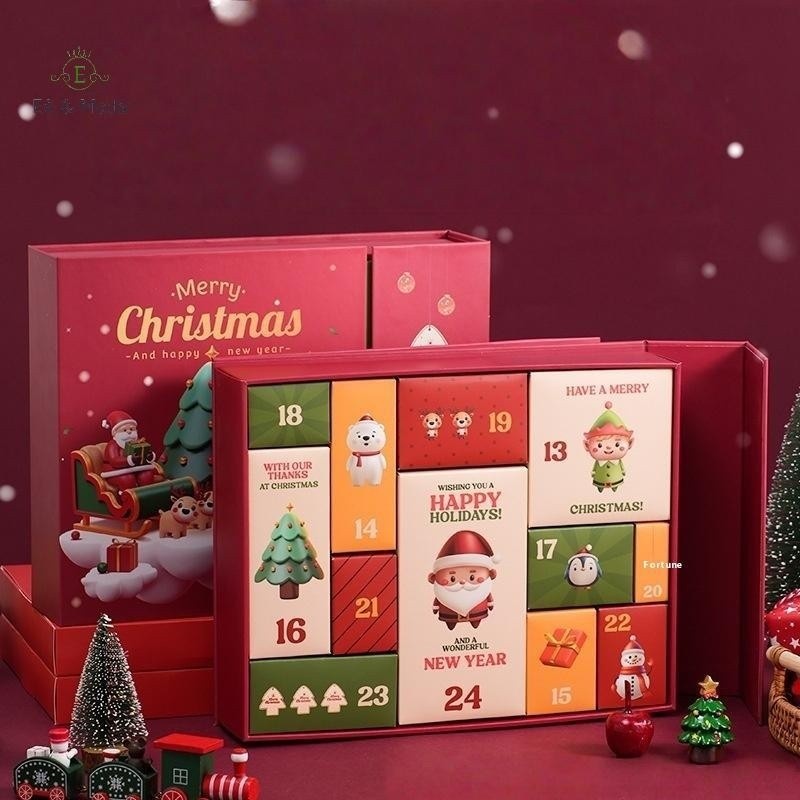 EA & Moda Christmas Advent Countdown Calendar Box 12 Days Empty Gift ...