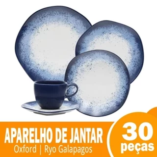 Aparelho de Jantar/Chá Oxford Ryo Galápagos 30 Peças em Oferta na Shopee