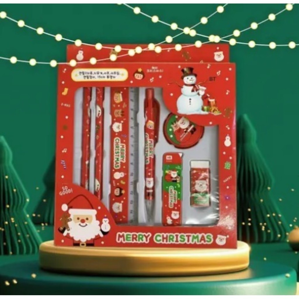 Caixinha Kit Escolar Natalino – Presente de Natal