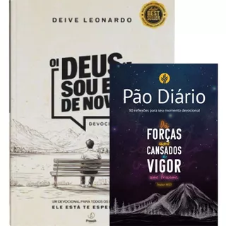 Kit 2 Livros | Oi Deus, Sou Eu de Novo - Deive Leonardo + Pão Diário 90 Reflexões Capa Vigor em Oferta na Shopee