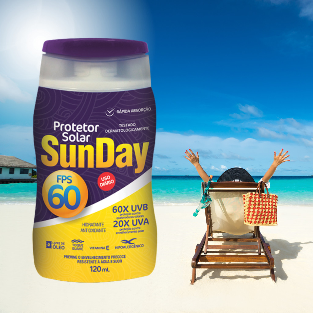 NUTRIEX PROTETOR SOLAR SUNDAY FPS 60 120ML | Shopee Brasil