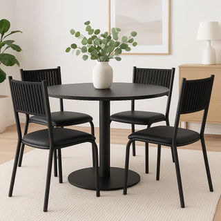 🪑🪑🪑🪑🖤 Conjunto 4 Cadeiras Corda Náutica – Estilo, Conforto e Sofisticação para Sua Casa! ⚠️ NÃO ACOMPANHA MESA ⚠️