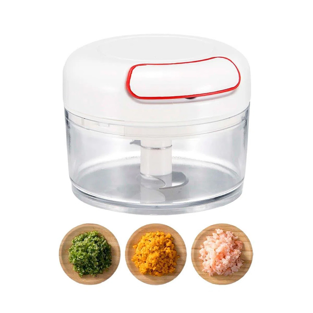 Mini Multiprocessador Triturador Manual 2 Lâminas Inox 170ML