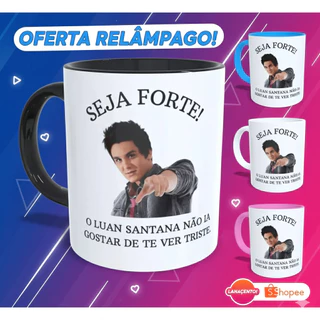 Caneca Porcelana 325 Ml Luan Santana Meme Seja Sorte Musica Pop Presente Natal Criativo Xicara
