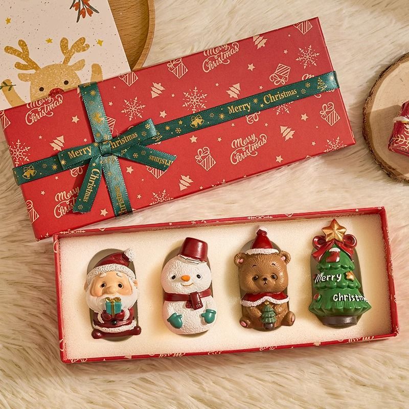 Decorações de natal decorações de mesa cena de árvore decoração papai noel boneco de neve decoração pequenos presentes a