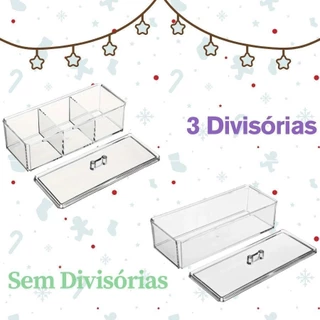 Cesto Organizador De Maquiagem Algodão Cotonete Acrílico Transparente Com Tampa 23x9,5 Brinco Caixa em Oferta na Shopee