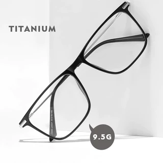 Óculos De Luz Anti-Azul Com Armação Quadrada Masculina Clássica De Titânio