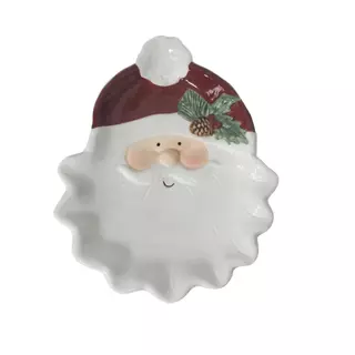 Prato Decorativo do Papai Noel Vecitus 1 Peça 20.5x17.2x3 cm em Oferta na Shopee