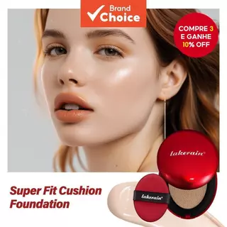 Base Cushion Redondeada Lakerain 18g com Ajuste, 72h de Duração e à Prova d'Água para uma Pele Radiante.