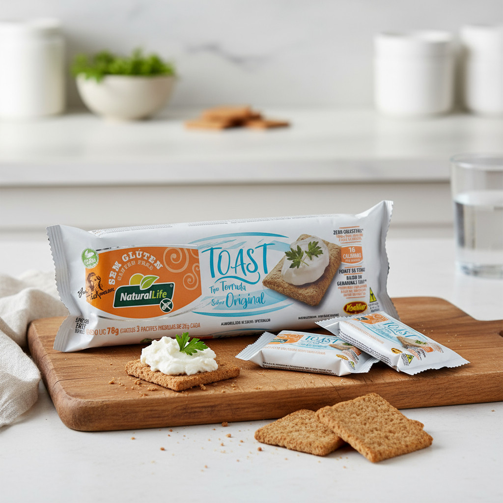 Torrada Slim Toast Vegano NaturalIife *LANÇAMENTO BAUDUCCO SEM GLUTEN*