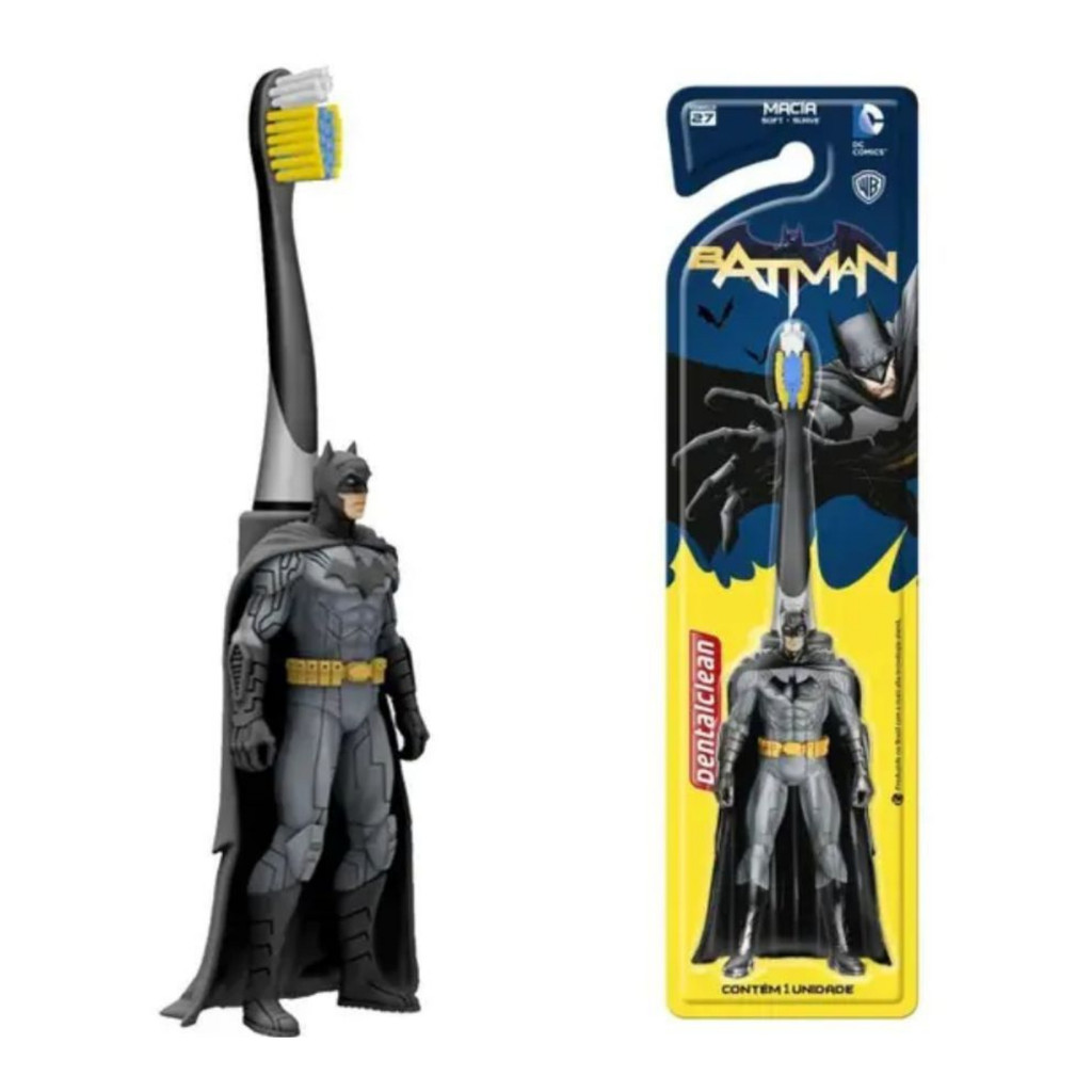 Escova Dente Infantil Batman 3d - Para Criança - Super Macia - Boneco ...