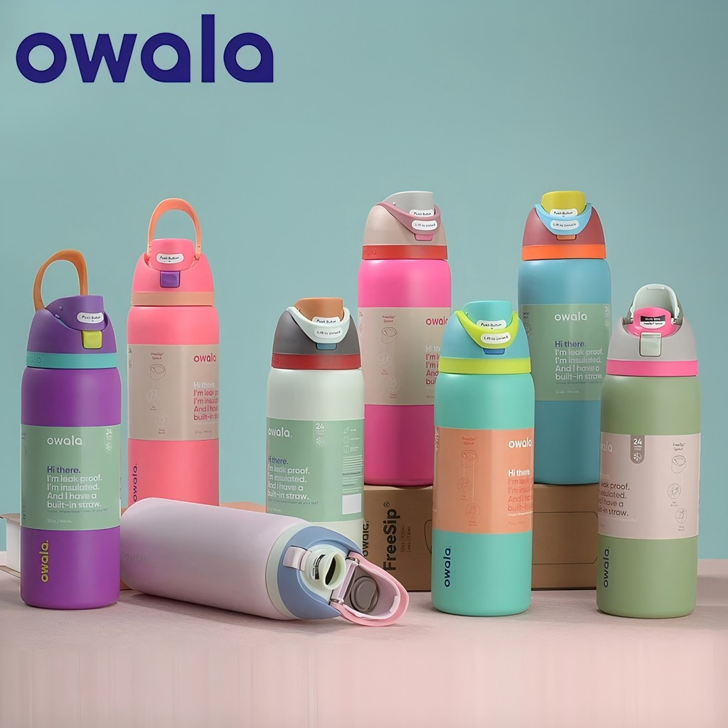 Belifou Garrafa Térmica Owala De 32 Oz Para Esportes E Condicionamento Físico Ao Ar Livre