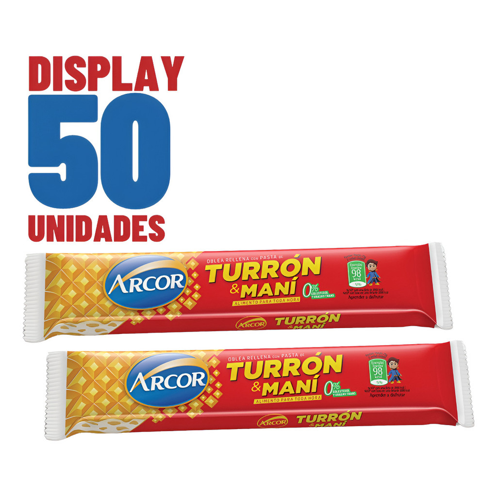 Doce Torrone Turron Arcor 25g Caixa Com 50 Unidades Amendoim | Shopee ...