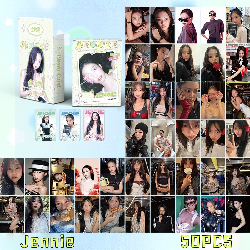 50-55pcs BLACK-PINK Mantra Laser Holográfico Lomo Cards THE GIRLS