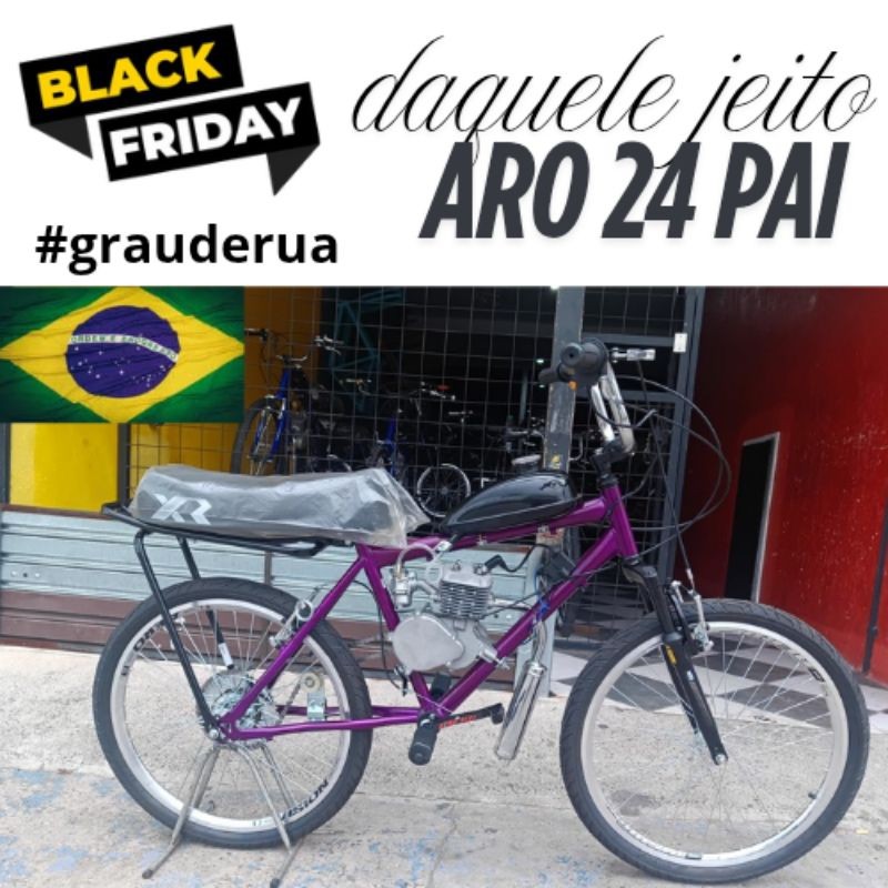 bicicleta motorizada aro 24 freio no pé bike suspensão