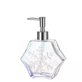 Porta Sabonete De Vidro Snowflake Xmas 290ml em Oferta na Shopee