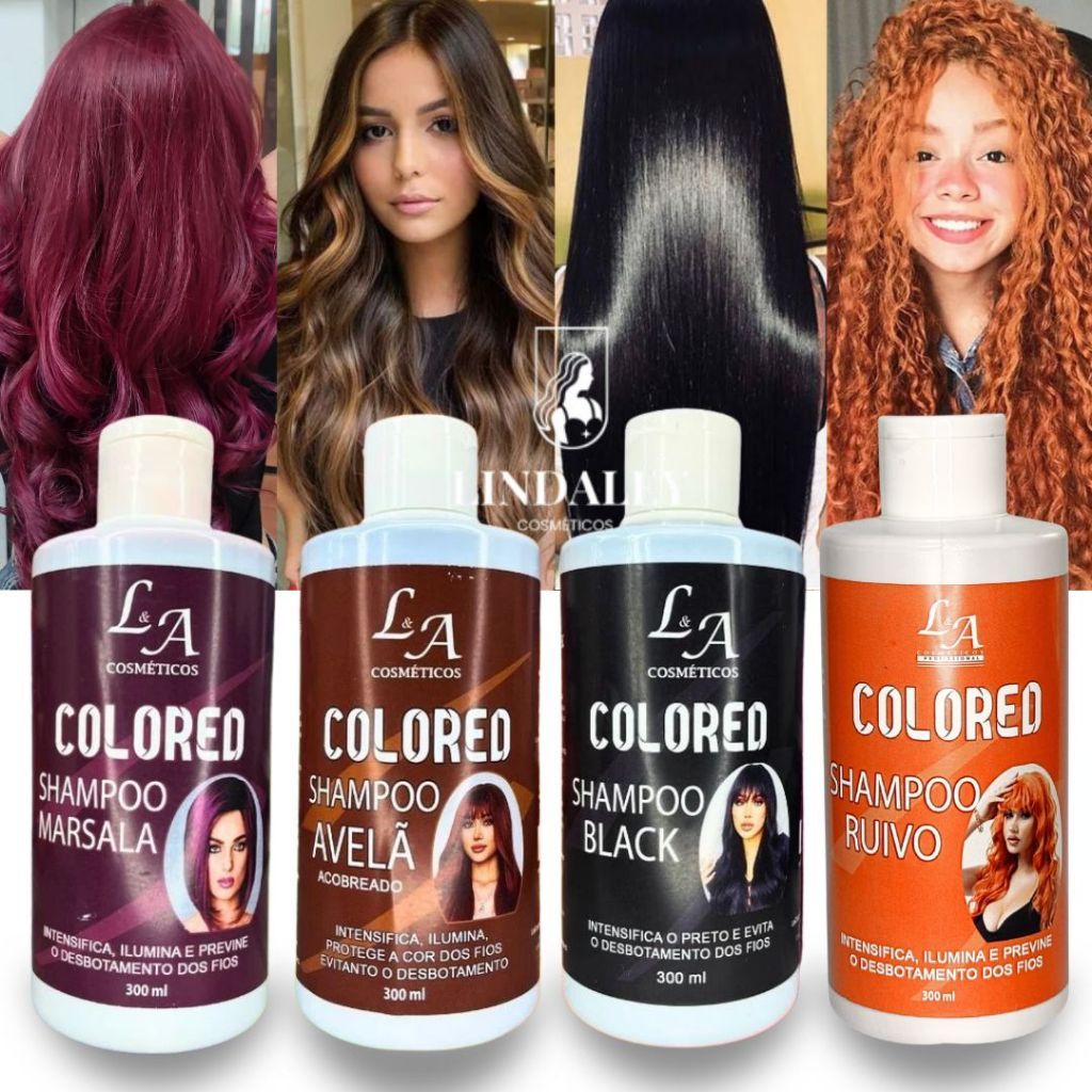 Shampoo Escurecedor Cabelos Brancos Tonalizante Colored 300ml Efeito ...