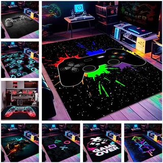 Tapete De Jogos Para Meninos , Gamer Com Design De Controlador Sala , Decoração De Quarto , Antiderrapante , Máquina De