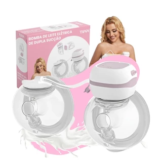 Bomba Tira Leite Elétrica Dupla Portátil Recarregável Display LCD Extrator Leite Silencioso Tippi em Oferta na Shopee