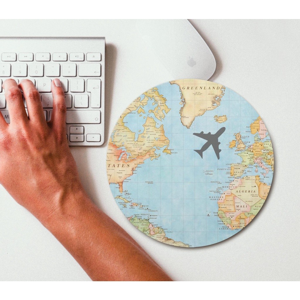 Mouse pad Mapa mundi redondo macio ótima qualidade | Shopee Brasil