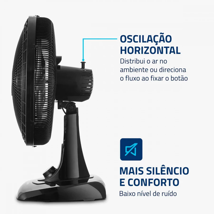 Ventilador Mondial Super Power 40cm 140W 220V Preto Alta Potência - foto 4