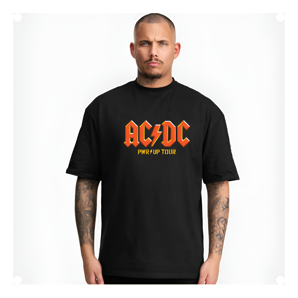 Camiseta Acdc Power Up 100% Algodão Camisa Acdc Unissex Tour | Shopee ...