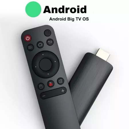 Tv Stick / Smart Tv Android 4k Wi-fi Hdmi Streaming Cor Preto Tipo De Controle Remoto Mini-XLH