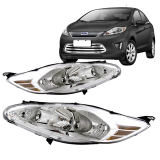 Farol New Fiesta 2011 2012 2013 Foco Duplo Cromado