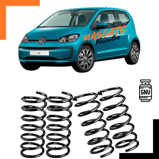 4 Molas Dianteiras e Traseiras Reforçadas GNV Volkswagen Up! 2014 até 2021