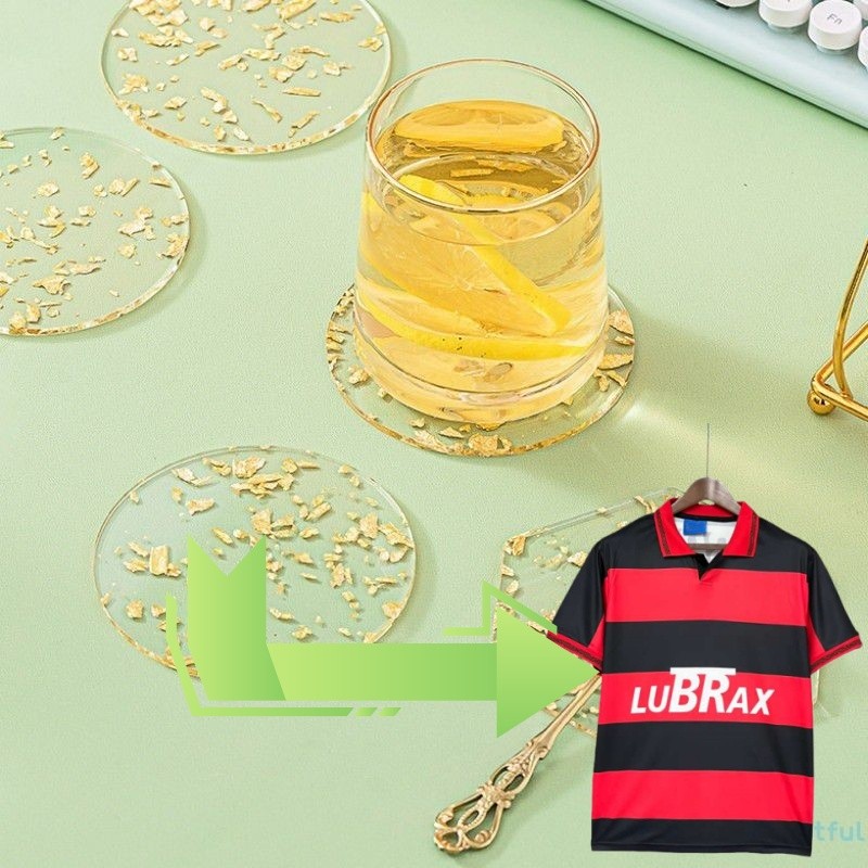 Suporte para Flocos de Folha de Ouro, Redondo, Hexágono, Acrílico Transparente, Almofada para Flocos, Isolamento Térmico