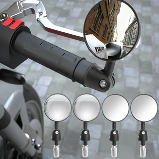 Espelho Retrovisor Giratório Para Guidão De Motocicleta , Universal , Grande Angular , Segurança , Acessórios De Ciclism