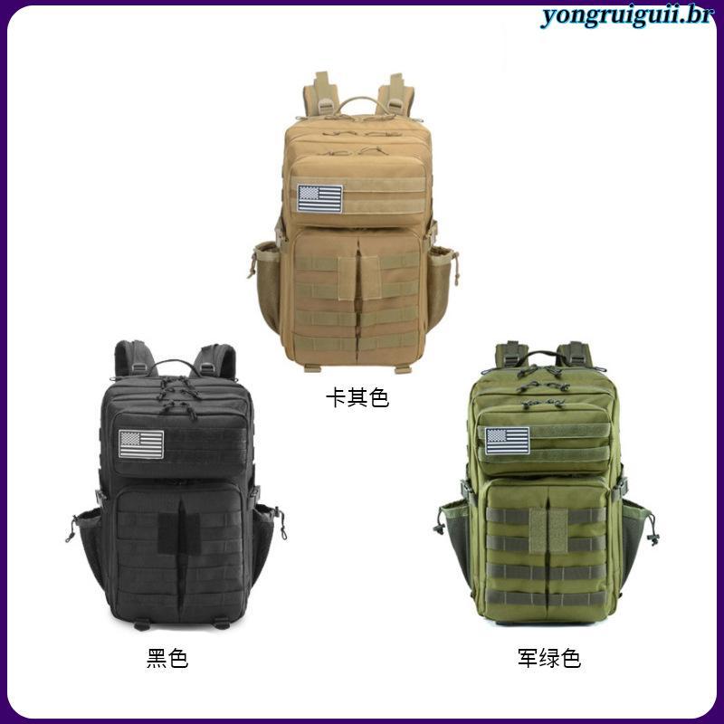 Kit Mochila Tática Impermeável 50 Litros Alça Reforçada + Bolsa Pochete ...