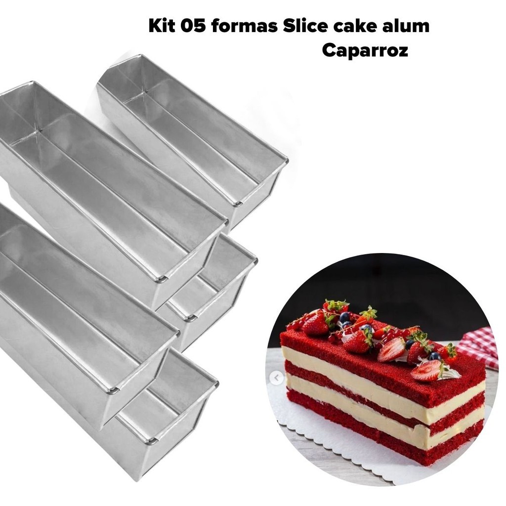 Kit 5 Formas Para Bolo Slice cake pão de forma aluminio Capa