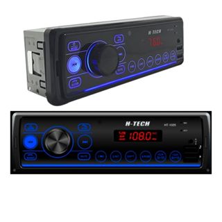 Auto Rádio 1 DIN H-Tech | Bluetooth | USB Carregador 2.1 | Som Carro MP3 | RCA | Controle Remoto