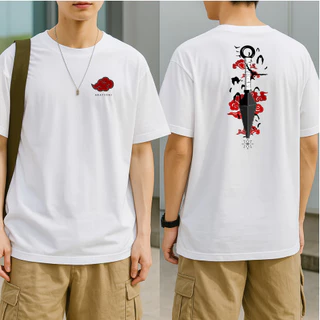 [Camiseta Premium em Algodão Puro]GXG Camiseta Oversized Streetwear ANIME Sharingan Rinnegan kunai Naruto Masculina 100%
