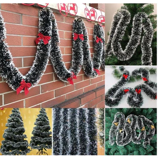 Festão Verde Escuro ou Nevado de 2 Metros x 9 cm Decoração De Natal em Oferta na Shopee