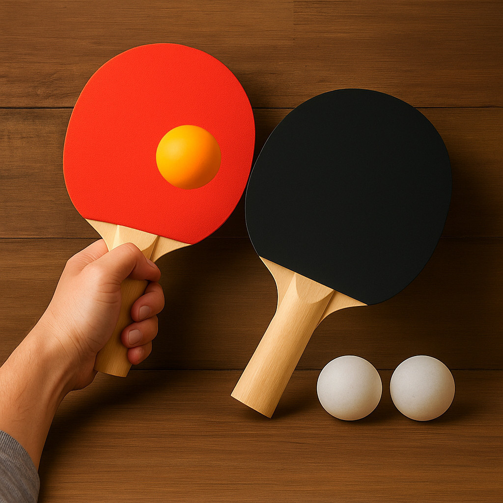 Kit Ping Pong Tênis Mesa Equipamentos Esportivos 2 Raquetes 3 Bolinhas ...
