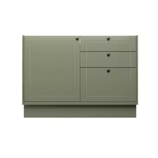 Balcão Cozinha MDF Herval Viana, 1 Porta e 3 gavetas, Verde Hill, 120 cm em Oferta na Shopee
