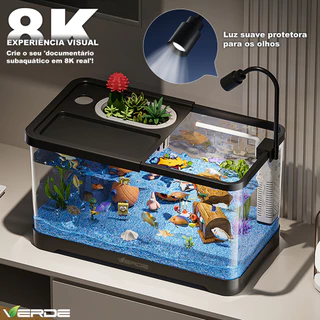 Aquário 65L (61×36×30cm) E 20L (47,6×21×21cm) C/ Led, Bomba E Acessórios